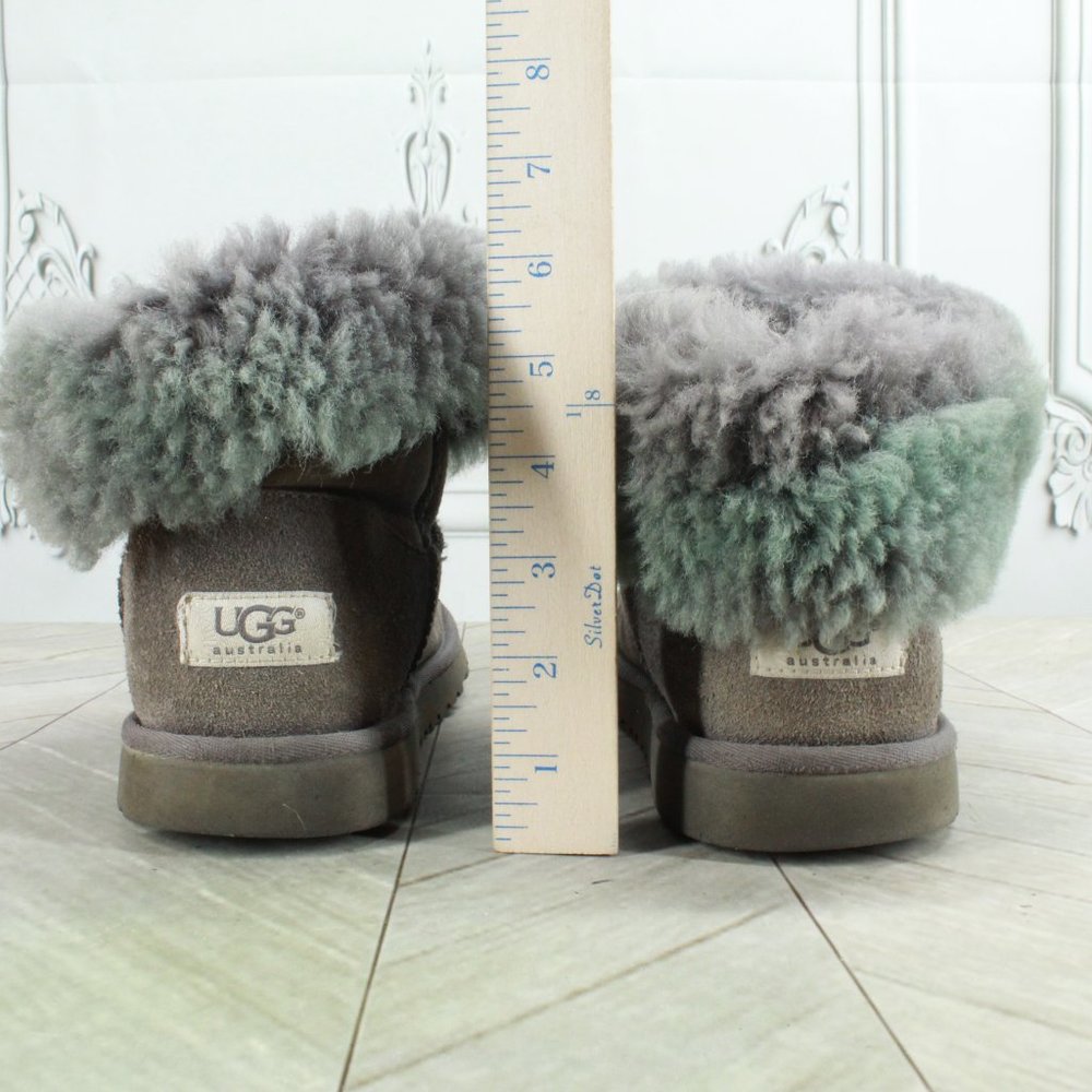 UGG Australia Bailey Brown Suede Lined Button Winter Ankle Boots US 6 - Picture 8 of 9
